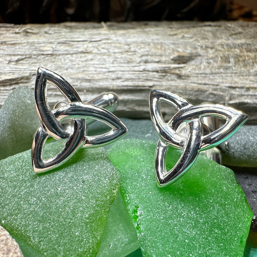 Trinity Knot Cuff Links, Celtic Jewelry, Irish Jewelry, Scotland Jewelry, Celtic Jewelry, Groom Gift, Best Man Gift, Silver Anniversary Gift