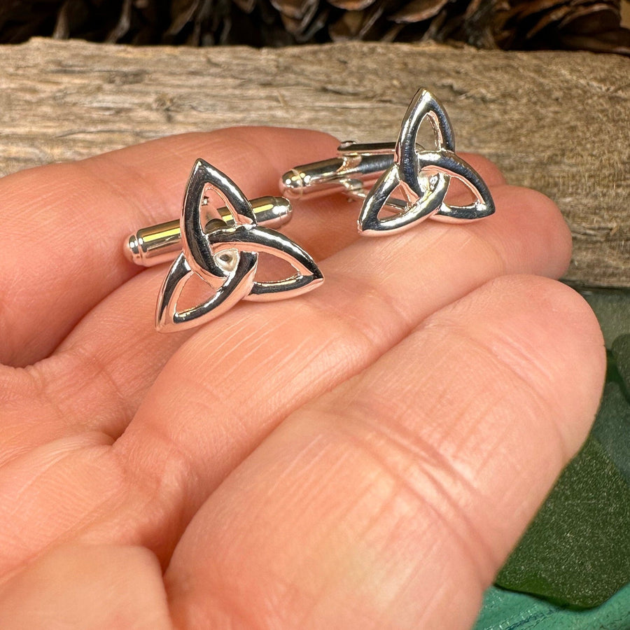 Trinity Knot Cuff Links, Celtic Jewelry, Irish Jewelry, Scotland Jewelry, Celtic Jewelry, Groom Gift, Best Man Gift, Silver Anniversary Gift