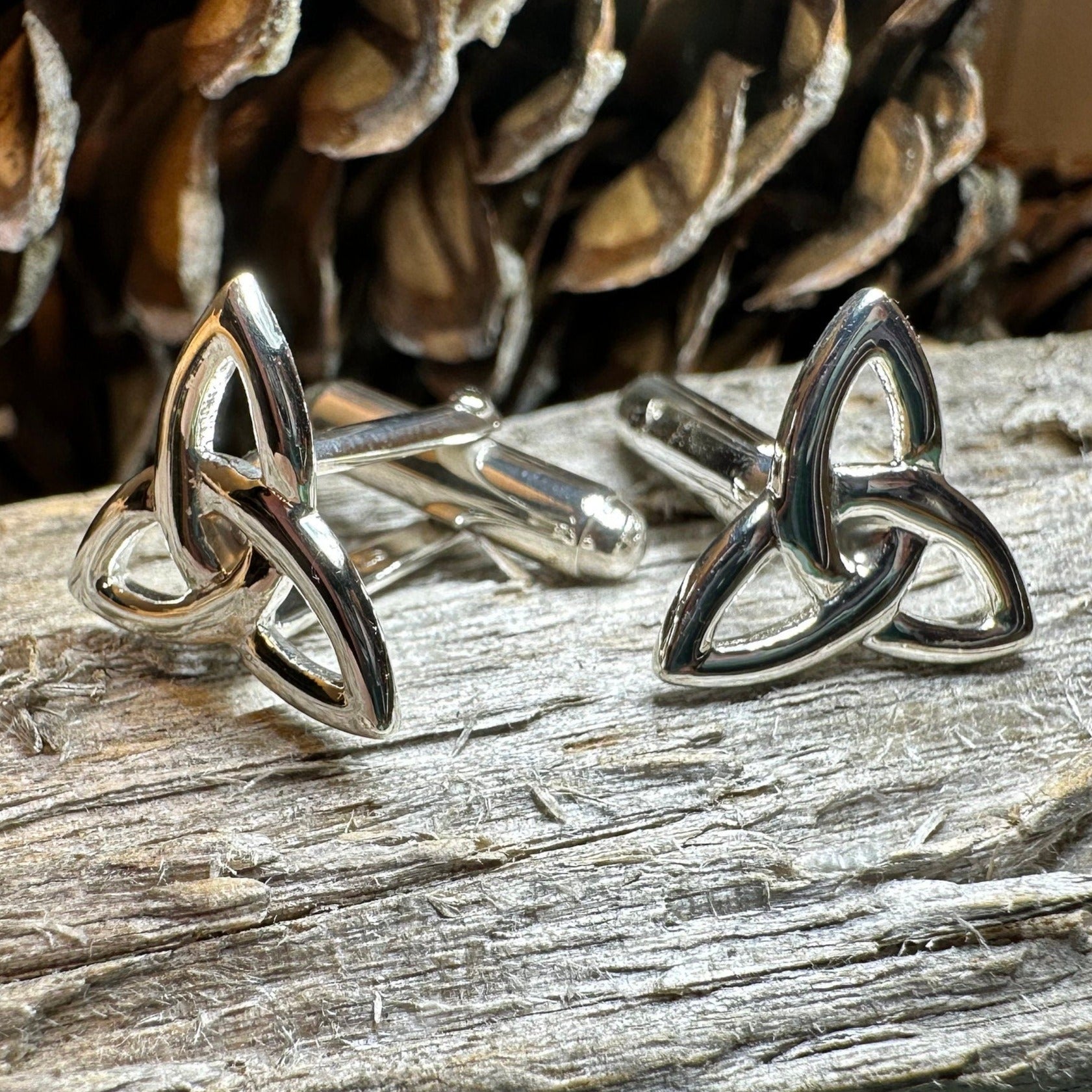 Trinity Knot Cuff Links, Celtic Jewelry, Irish Jewelry, Scotland Jewelry, Celtic Jewelry, Groom Gift, Best Man Gift, Silver Anniversary Gift