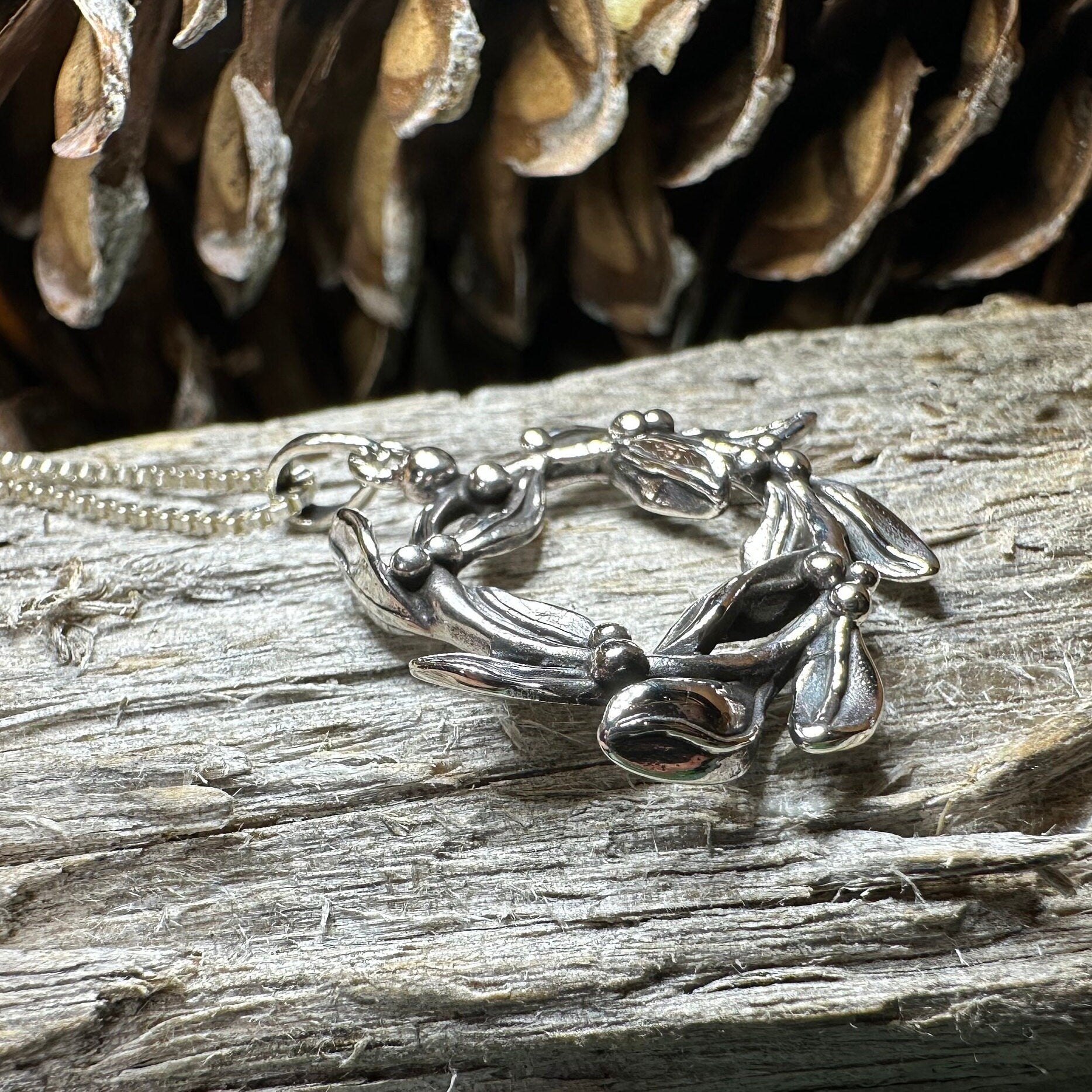 Mistletoe Wreath Necklace — view 6