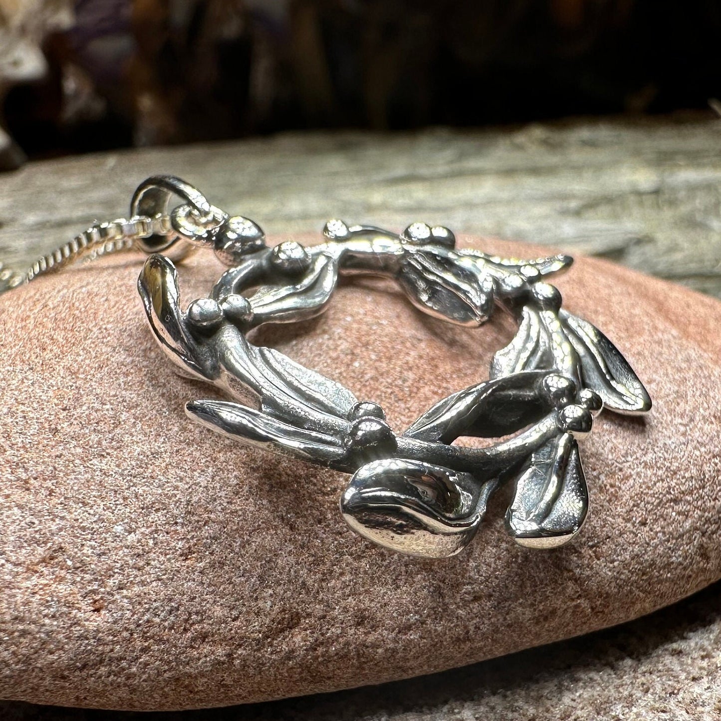 Mistletoe Wreath Necklace — view 9