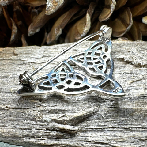 Load image into Gallery viewer, Celtic Knot Brooch, Celtic Jewelry, Irish Pin, Silver Ireland Pin, Girlfriend Gift, Wife Gift, Scarf Pin, Scottish Brooch, Scotland Pin
