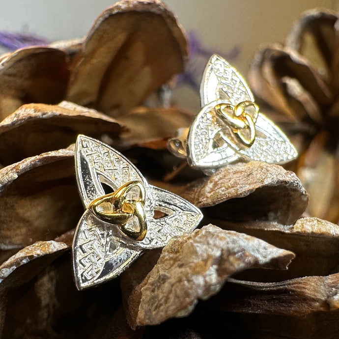 Trinity Knot Earrings, Celtic Knot Stud Earrings, Celtic Jewelry, Anniversary Gift, Irish Jewelry, Graduation Gift, Wiccan Scotland Jewelry