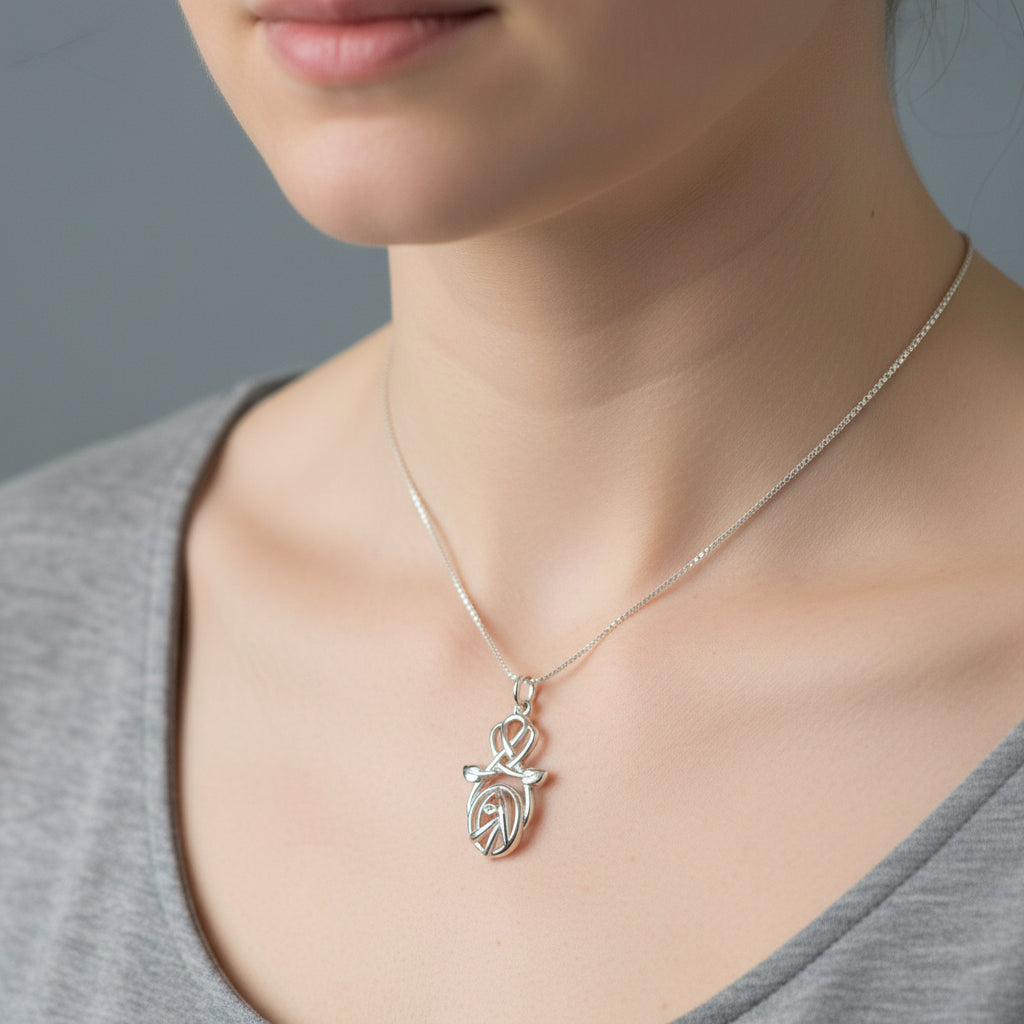 Mackintosh Rose Necklace, Scotland Jewelry, Celtic Jewelry, Rose Jewelry, Art Deco Pendant, Anniversary Gift, Scottish Necklace, Wife Gift