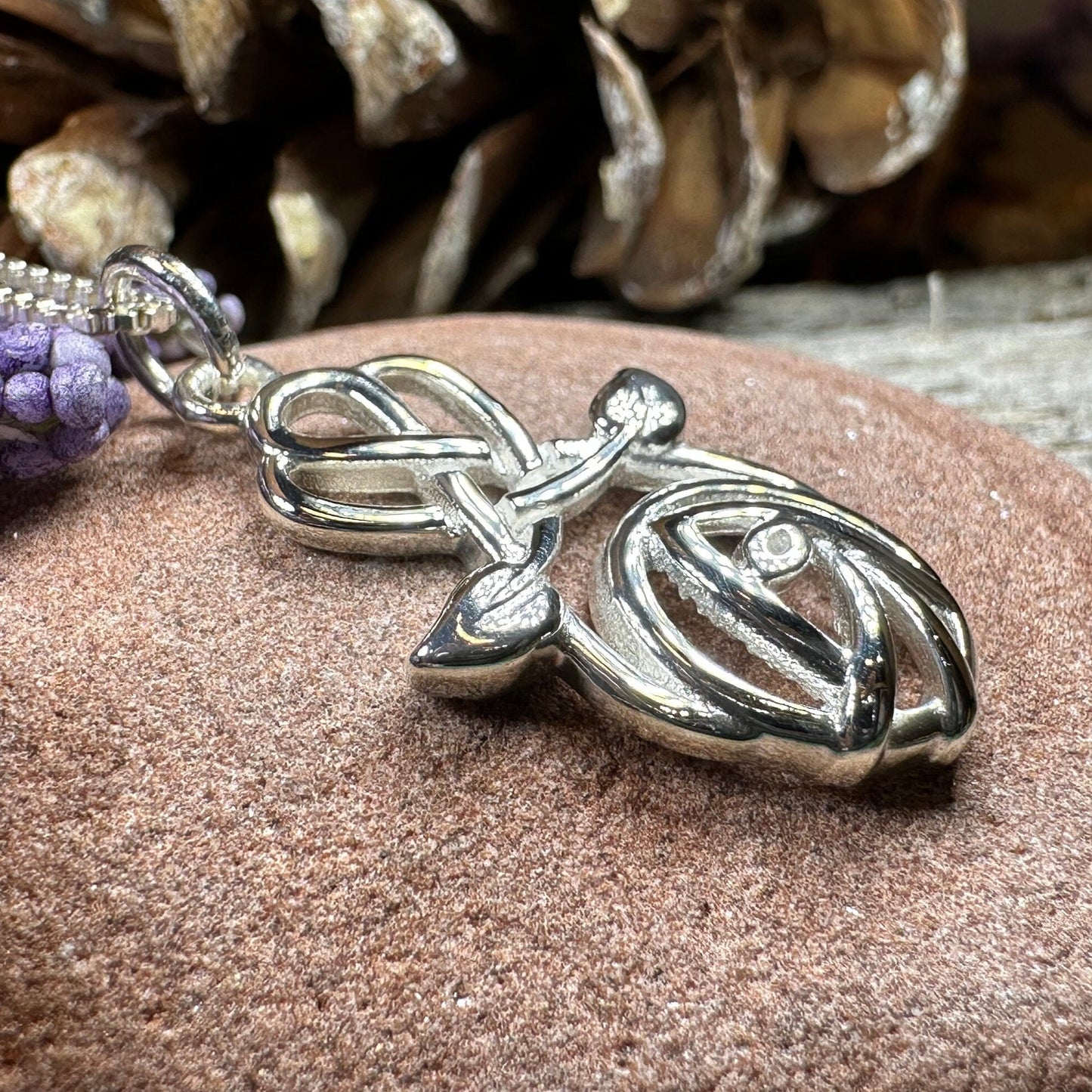 Mackintosh Rose Necklace, Scotland Jewelry, Celtic Jewelry, Rose Jewelry, Art Deco Pendant, Anniversary Gift, Scottish Necklace, Wife Gift
