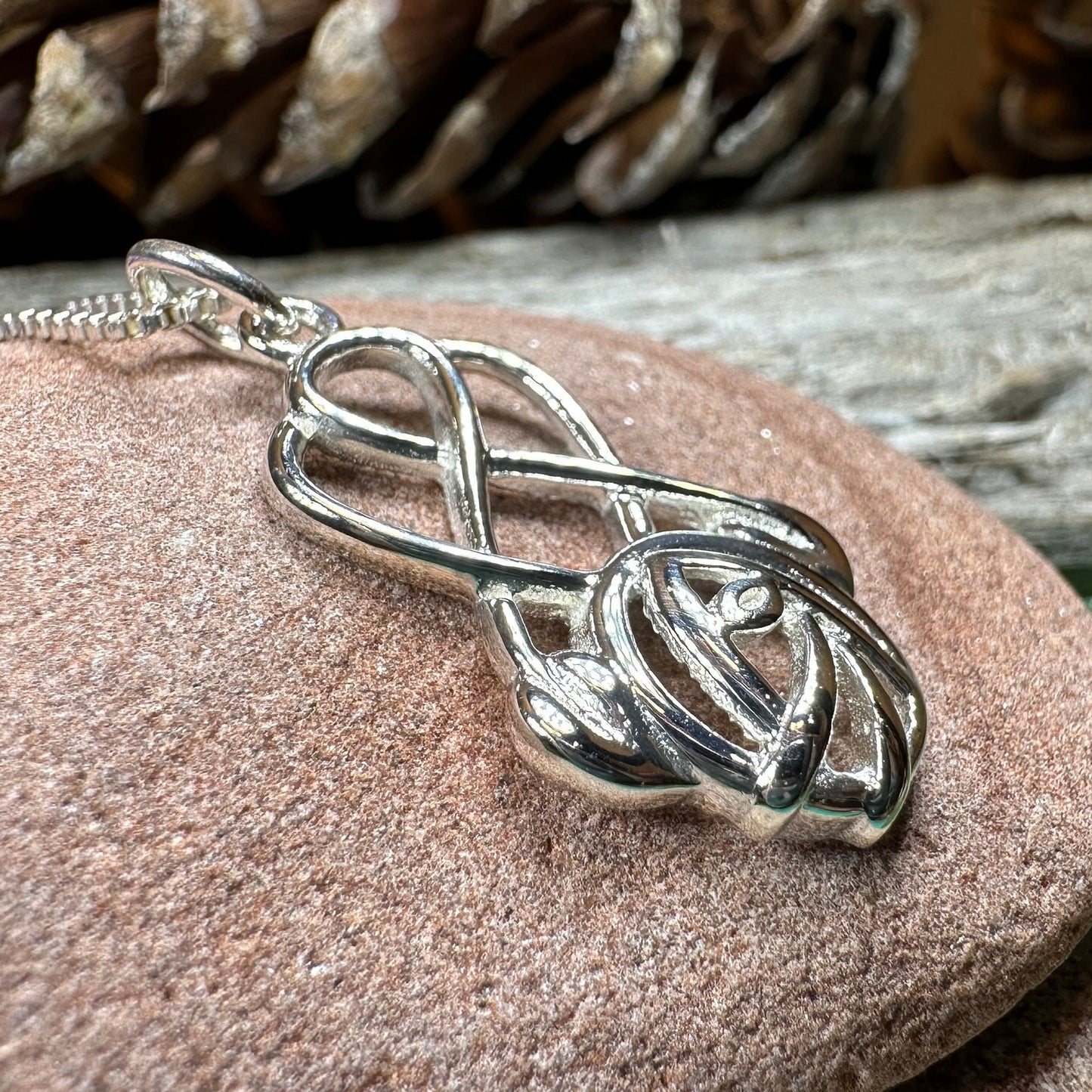 Mackintosh Rose Necklace, Scotland Jewelry, Celtic Jewelry, Rose Jewelry, Art Deco Pendant, Anniversary Gift, Scottish Necklace, Wife Gift