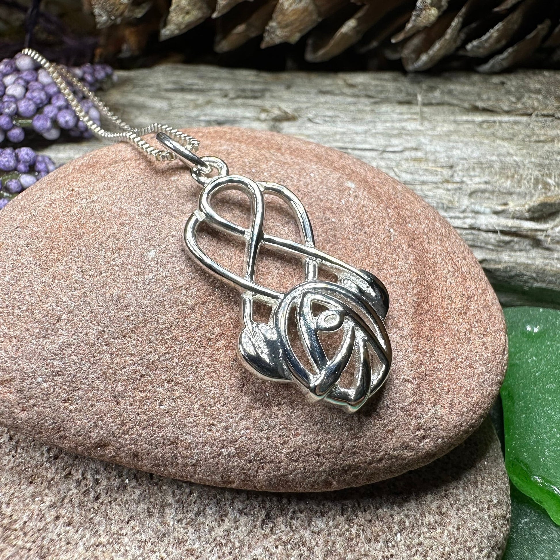 Mackintosh Rose Necklace, Scotland Jewelry, Celtic Jewelry, Rose Jewelry, Art Deco Pendant, Anniversary Gift, Scottish Necklace, Wife Gift