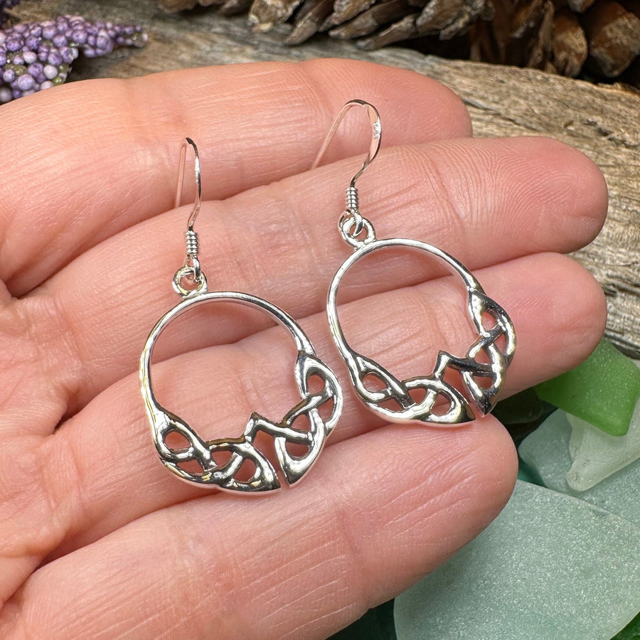 Celtic Knot Earrings, Irish Jewelry, Silver Celtic Jewelry, Mom Gift, Anniversary Gift, Scottish Jewelry, Wife Gift, Love Knot Jewelry