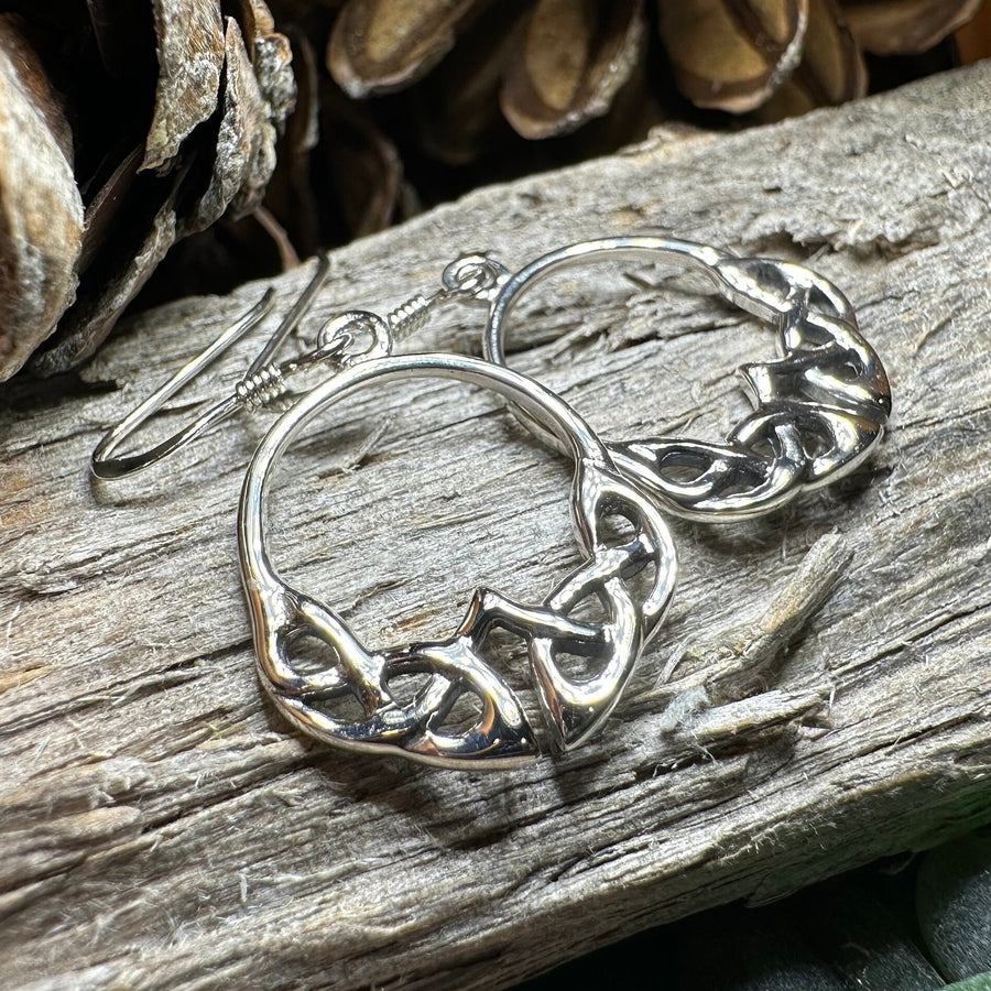Celtic Knot Earrings, Irish Jewelry, Silver Celtic Jewelry, Mom Gift, Anniversary Gift, Scottish Jewelry, Wife Gift, Love Knot Jewelry