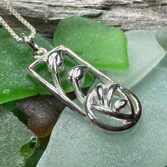 Mackintosh Rose Necklace, Scotland Jewelry, Celtic Jewelry, Rose Jewelry, Art Deco Pendant, Anniversary Gift, Scottish Necklace, Wife Gift