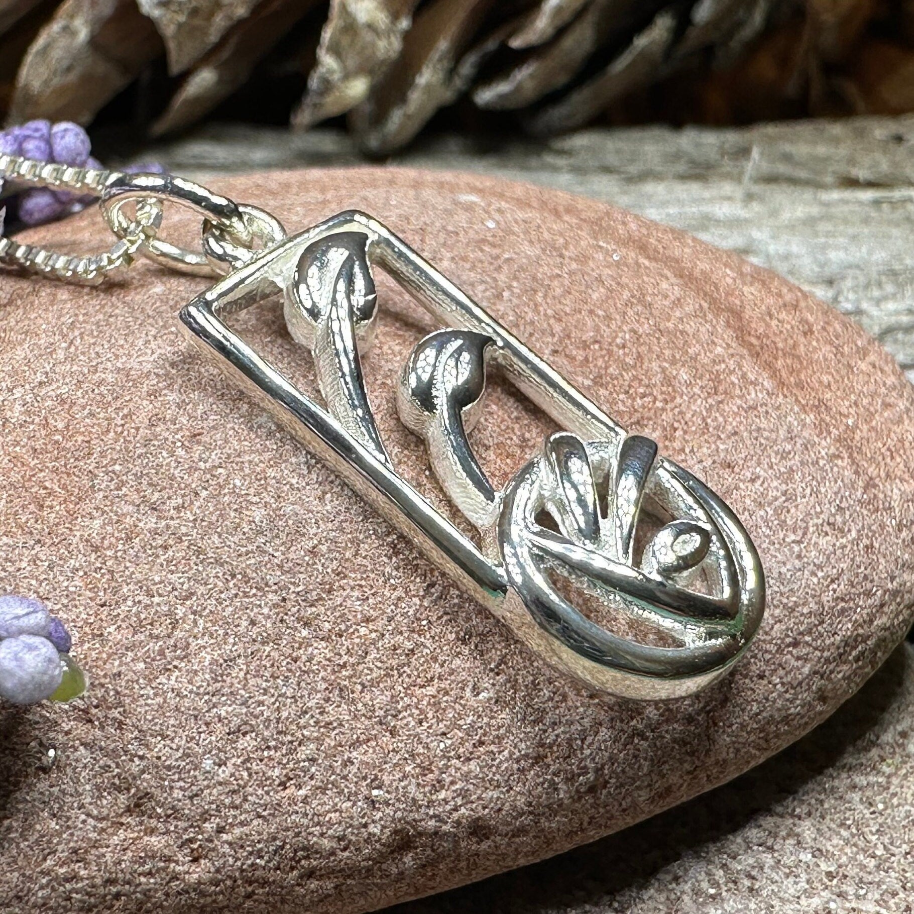 Mackintosh Rose Necklace, Scotland Jewelry, Celtic Jewelry, Rose Jewelry, Art Deco Pendant, Anniversary Gift, Scottish Necklace, Wife Gift