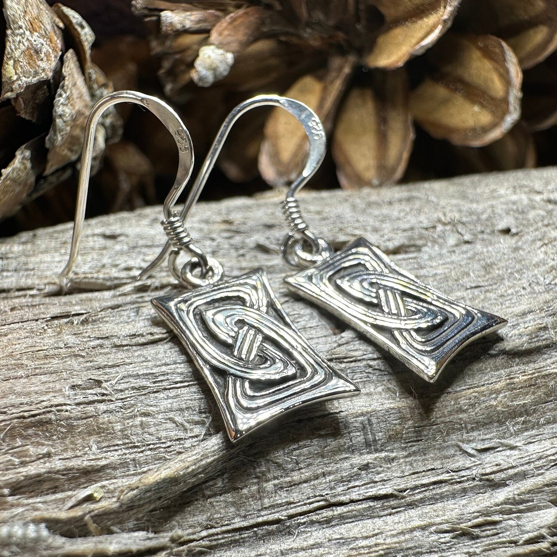 Celtic Knot Earrings, Celtic Jewelry, Irish Jewelry, Scotland Jewelry, Sterling Silver, Pagan Jewelry, Scottish Jewelry, Anniversary Gift