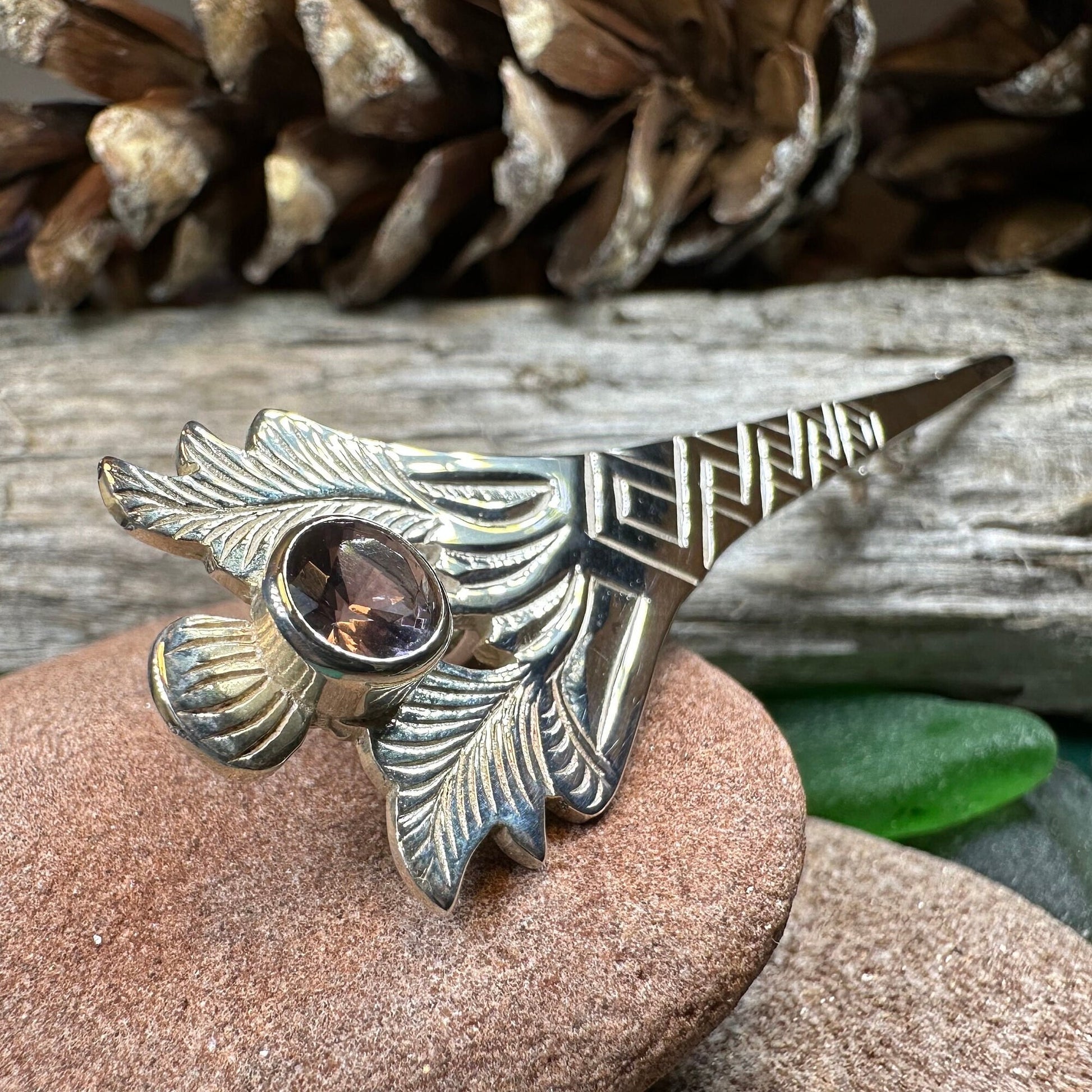 Thistle Kilt Pin, Celtic Brooch, Scotland Jewelry, Scottish Gift, Celtic Wedding, Groom Gift, Thistle Jewelry, Scarf Pin, Silver Celtic Pin
