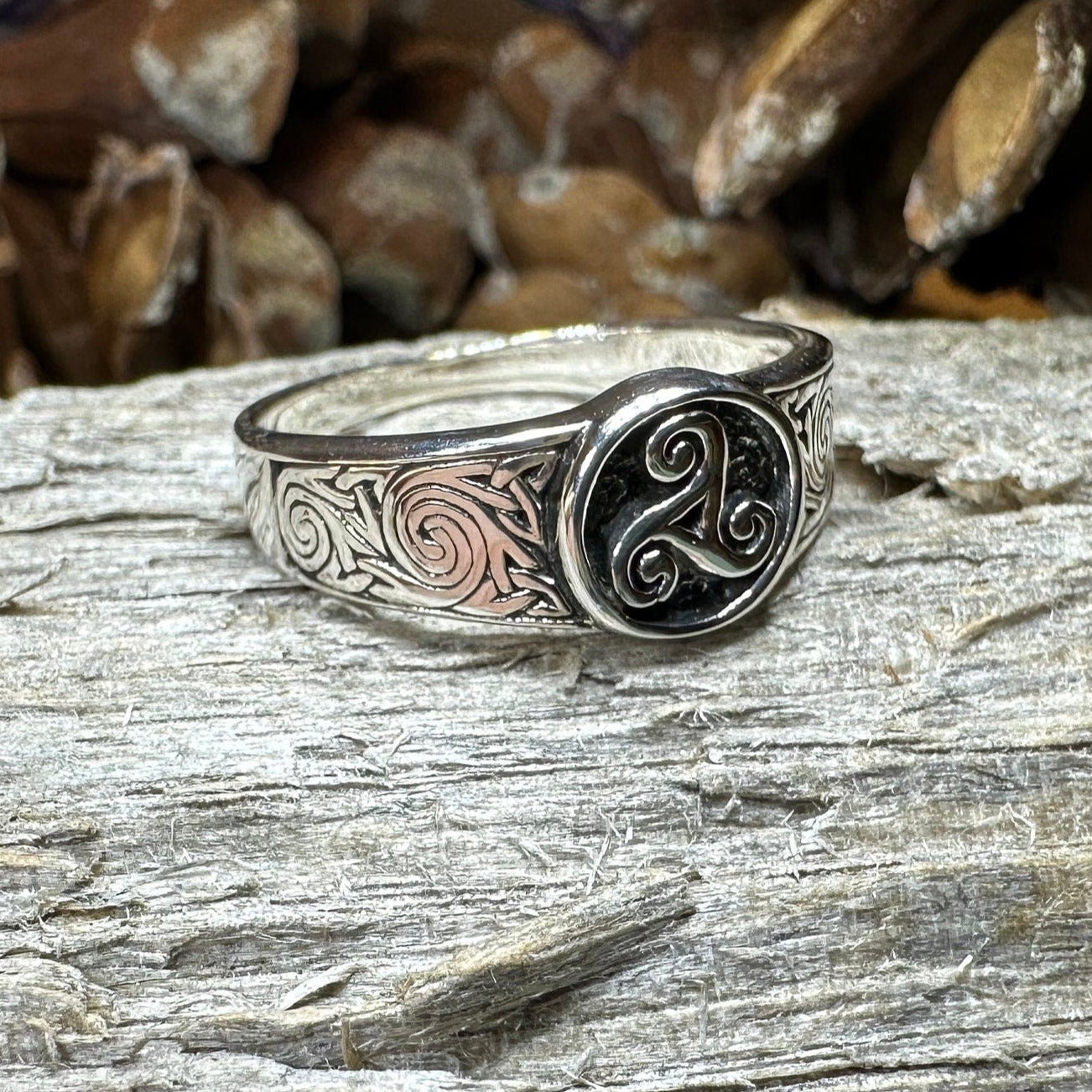 Reeve Celtic Triple Spiral Ring — view 6