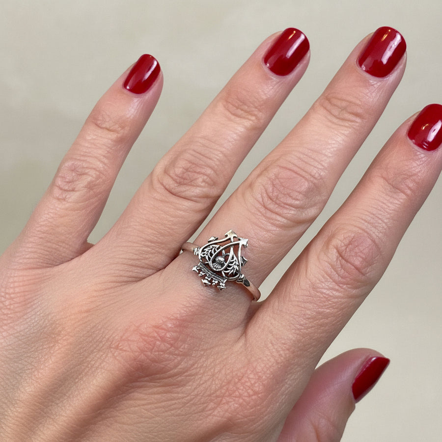Luckenbooth Ring, Outlander Jewelry, Thistle Ring, Scotland Jewelry, Bridal Jewelry, Sterling Silver, Heart Ring, Promise Ring, Wife Gift