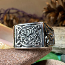 Load image into Gallery viewer, Celtic Knot Ring, Celtic Jewelry, Mens Ireland Ring, Celtic Knot Jewelry, Irish Ring, Irish Dance Gift, Anniversary Gift, Scottish Ring
