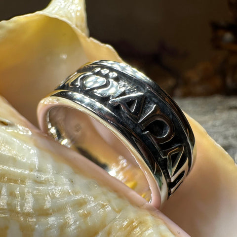 Load image into Gallery viewer, Celtic Ring, Irish Gaelic Ring, Ireland Ring, Claddagh Ring, Irish Ring, Promise Ring, Anniversary Gift, Silver Wedding Ring. Mo Anam Cara
