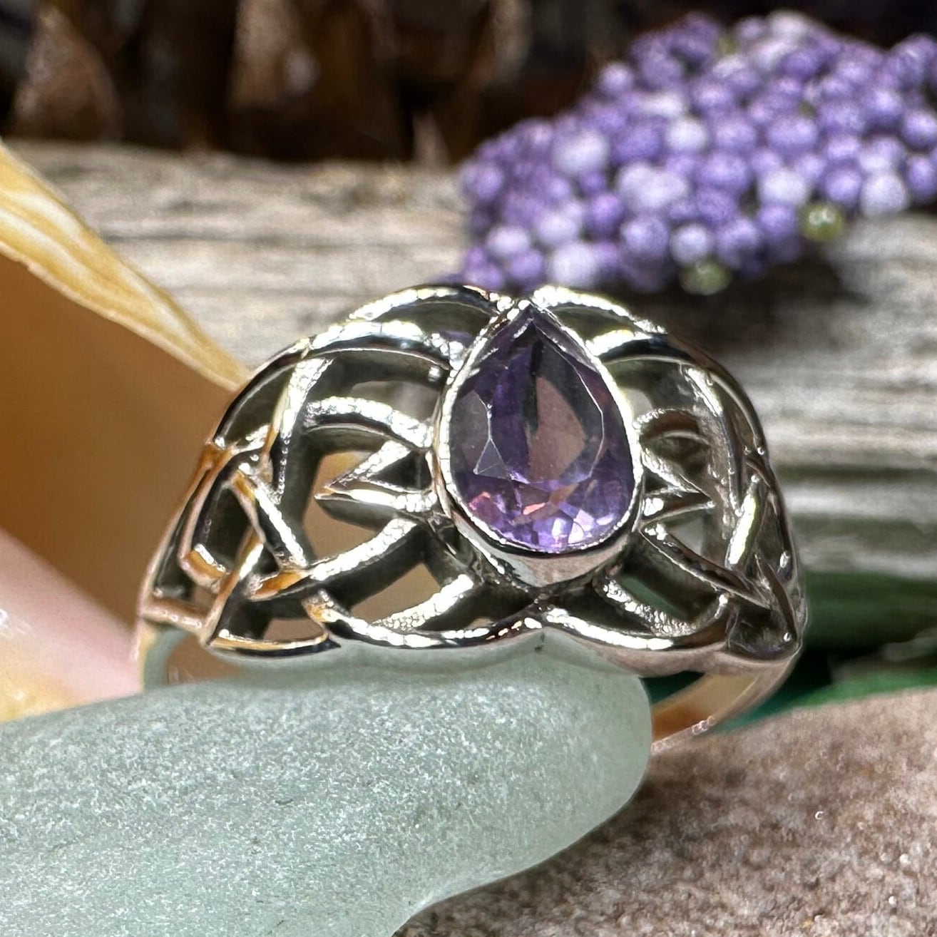 Vanaheim Celtic Knot Ring in Sterling Silver — view 7