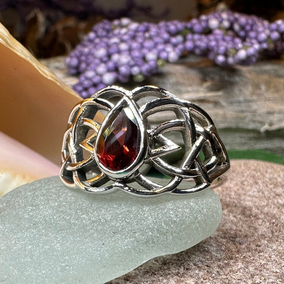 Vanaheim Celtic Knot Ring in Sterling Silver — view 2