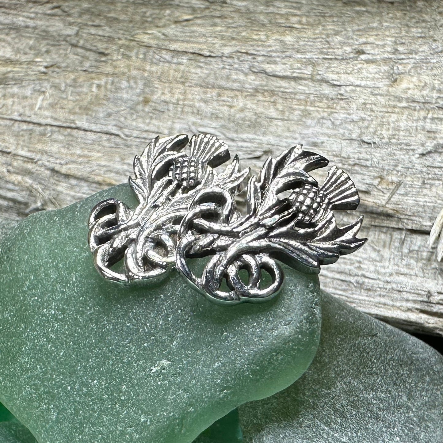 Thistle Earrings, Flower Jewelry, Scotland Jewelry, Celtic Jewelry, Graduation Gift, Anniversary Gift, Silver Stud Earrings, Post Earrings