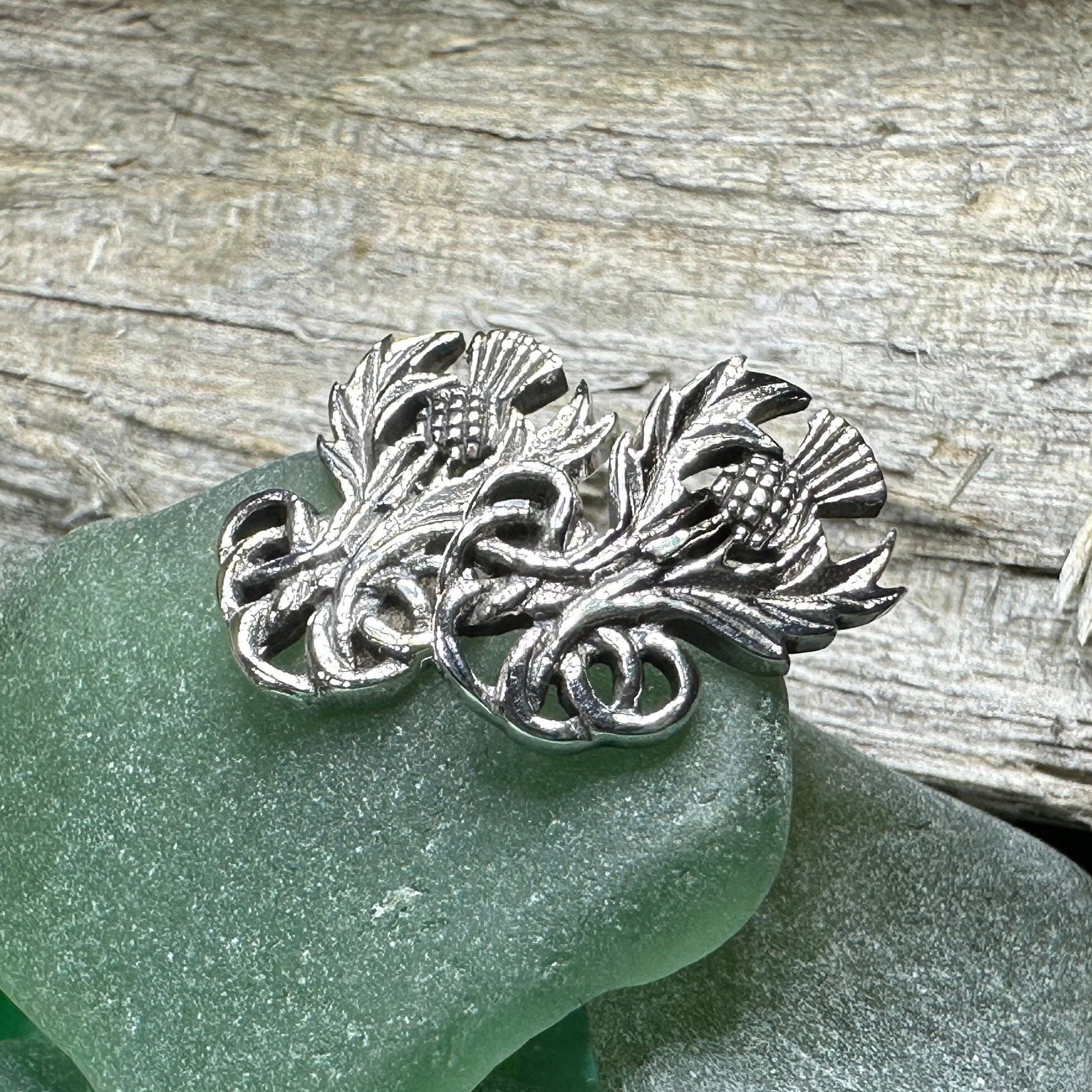 Thistle Earrings, Flower Jewelry, Scotland Jewelry, Celtic Jewelry, Graduation Gift, Anniversary Gift, Silver Stud Earrings, Post Earrings