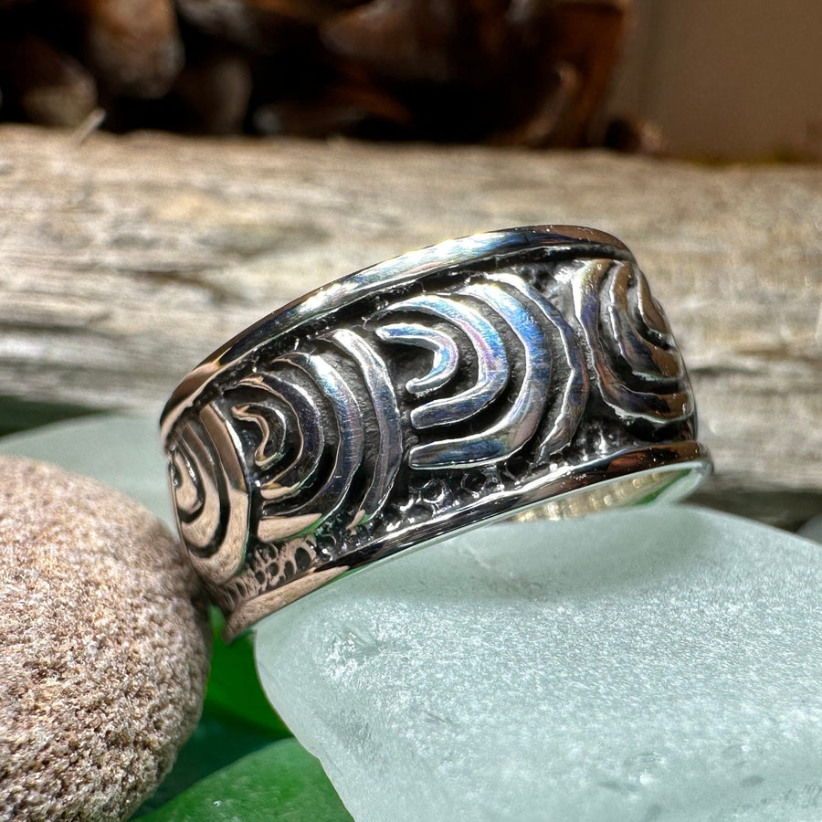 Celtic Dragon Ring, Celtic Ring, Scottish Promise Ring, Silver Ring, Irish Ring, Wedding Band, Anniversary Gift, Ireland Ring, Wiccan Ring