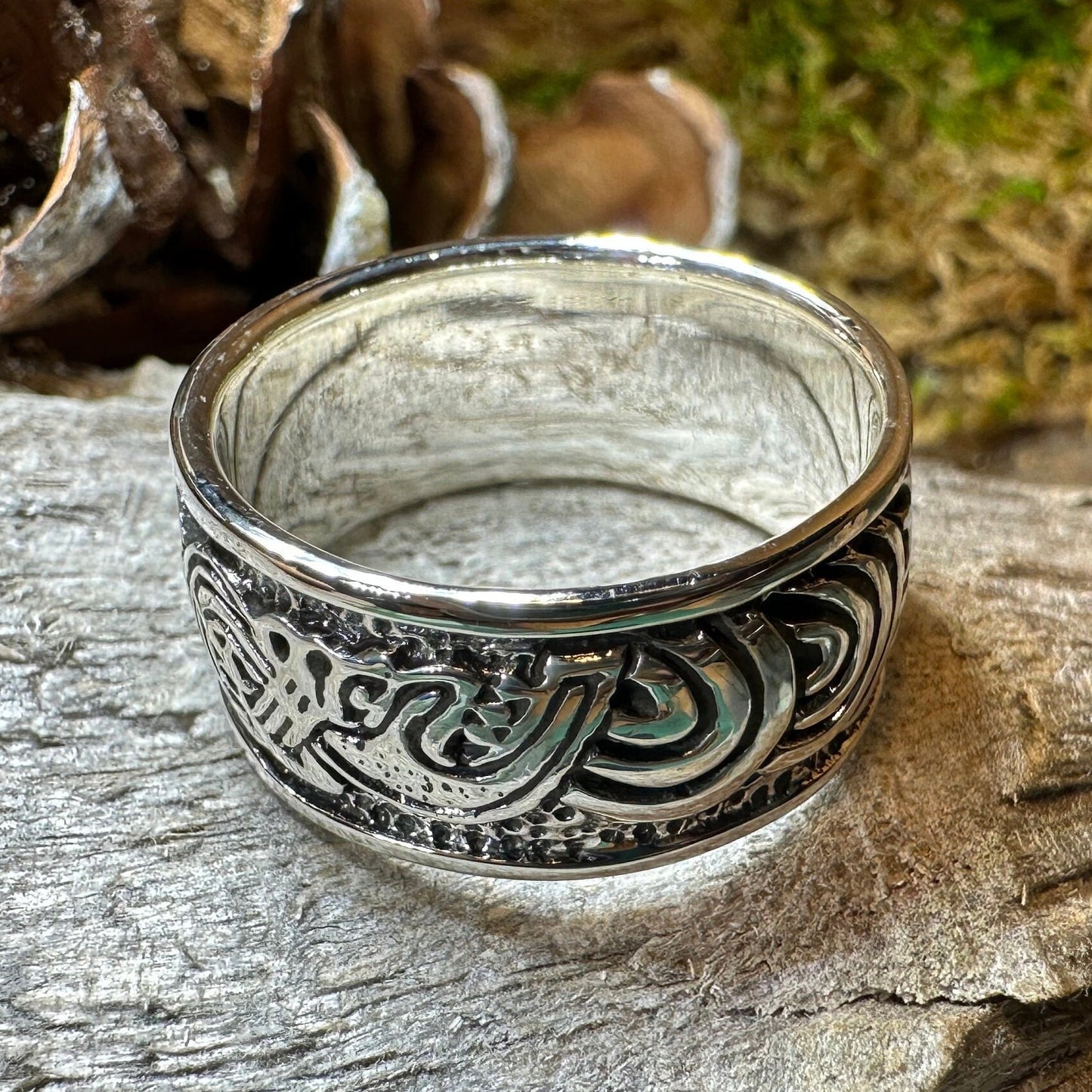 Celtic Dragon Ring, Celtic Ring, Scottish Promise Ring, Silver Ring, Irish Ring, Wedding Band, Anniversary Gift, Ireland Ring, Wiccan Ring