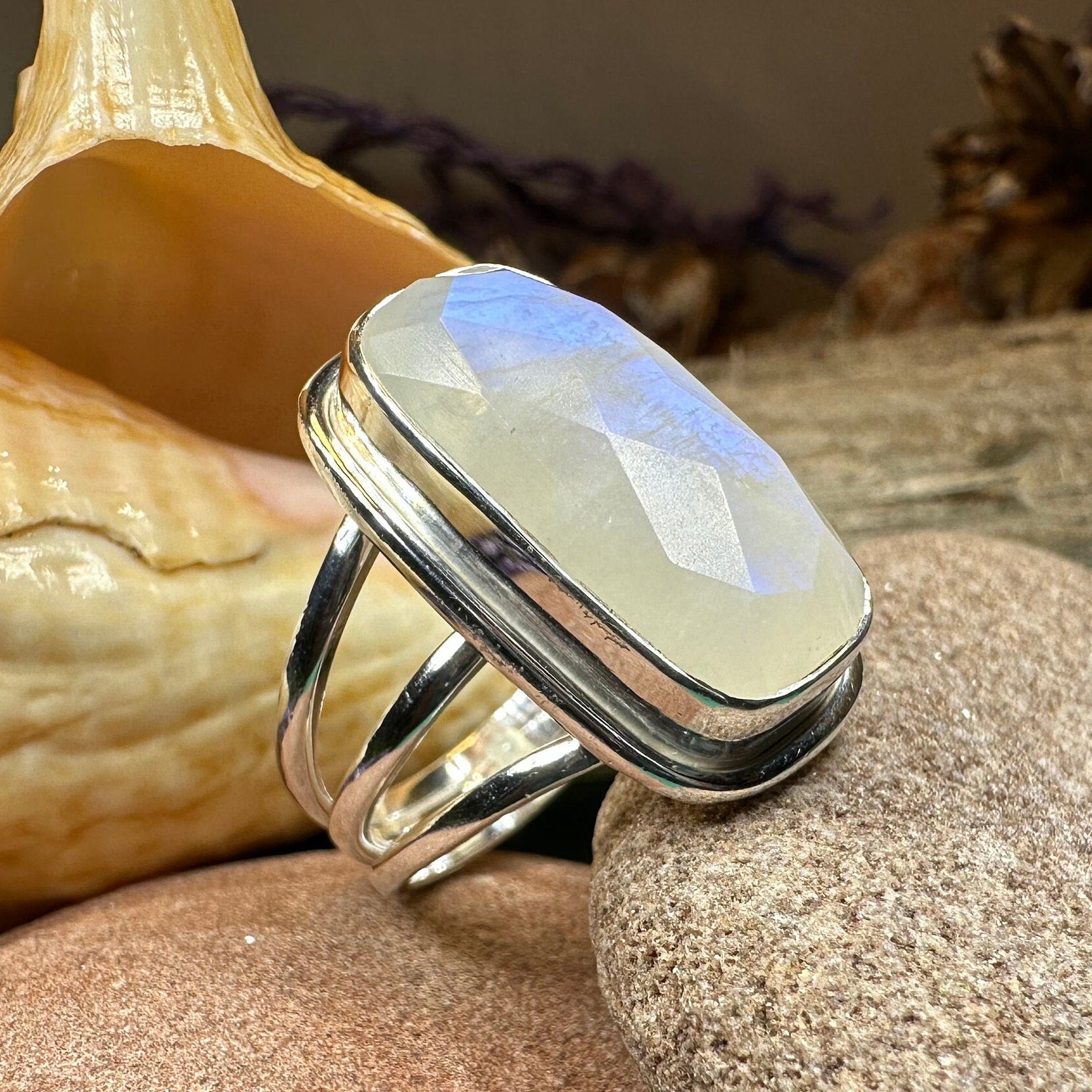 Amitola Celtic Dream Moonstone Ring