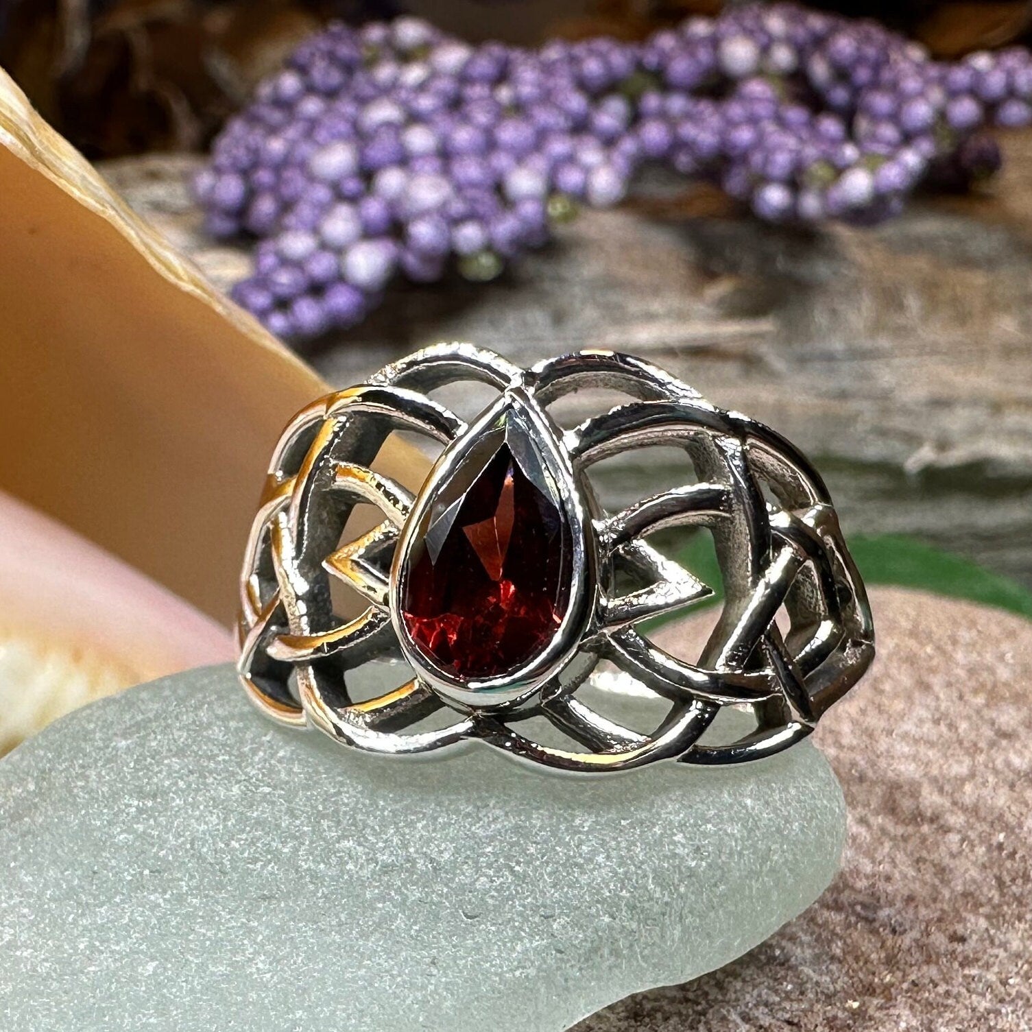 Vanaheim Celtic Knot Ring in Sterling Silver — view 9