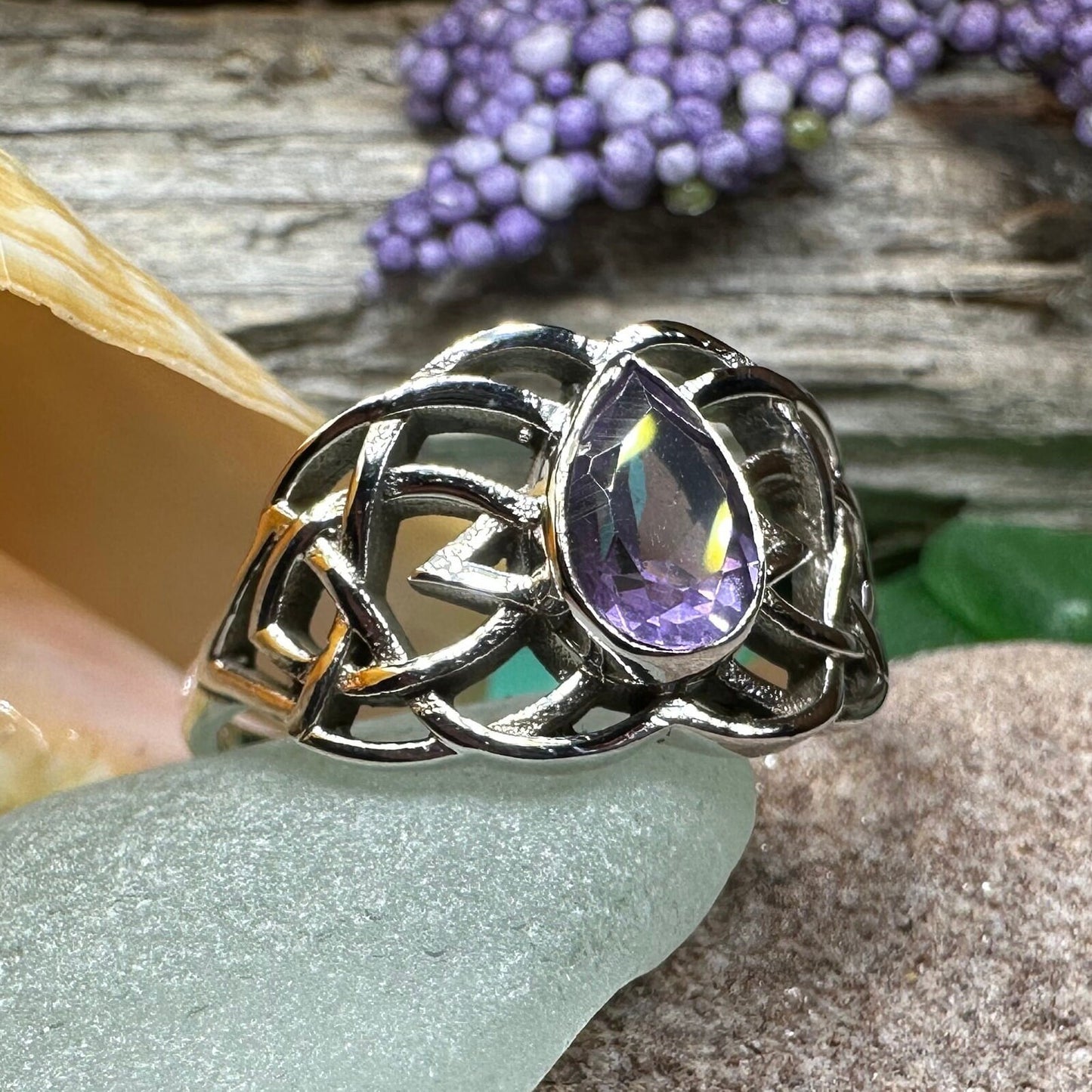 Vanaheim Celtic Knot Ring in Sterling Silver — view 5