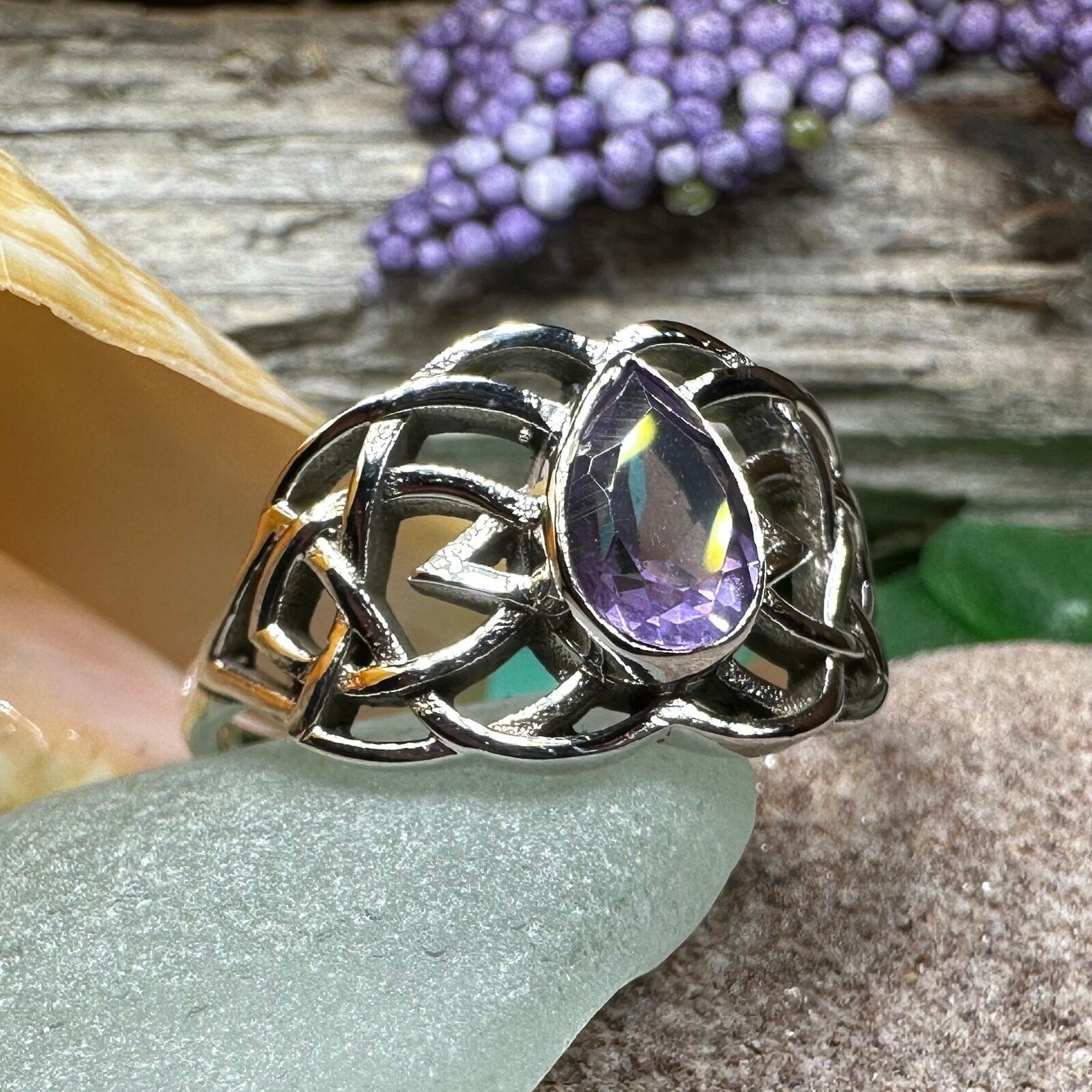 Vanaheim Celtic Knot Ring in Sterling Silver — view 5