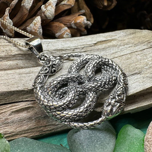 Celtic Knot Necklace, Celtic Jewelry, Snake Jewelry, Ireland Gift, Scotland Jewelry, Mom Gift, Irish Jewelry, Norse Jewelry, Viking Jewelry