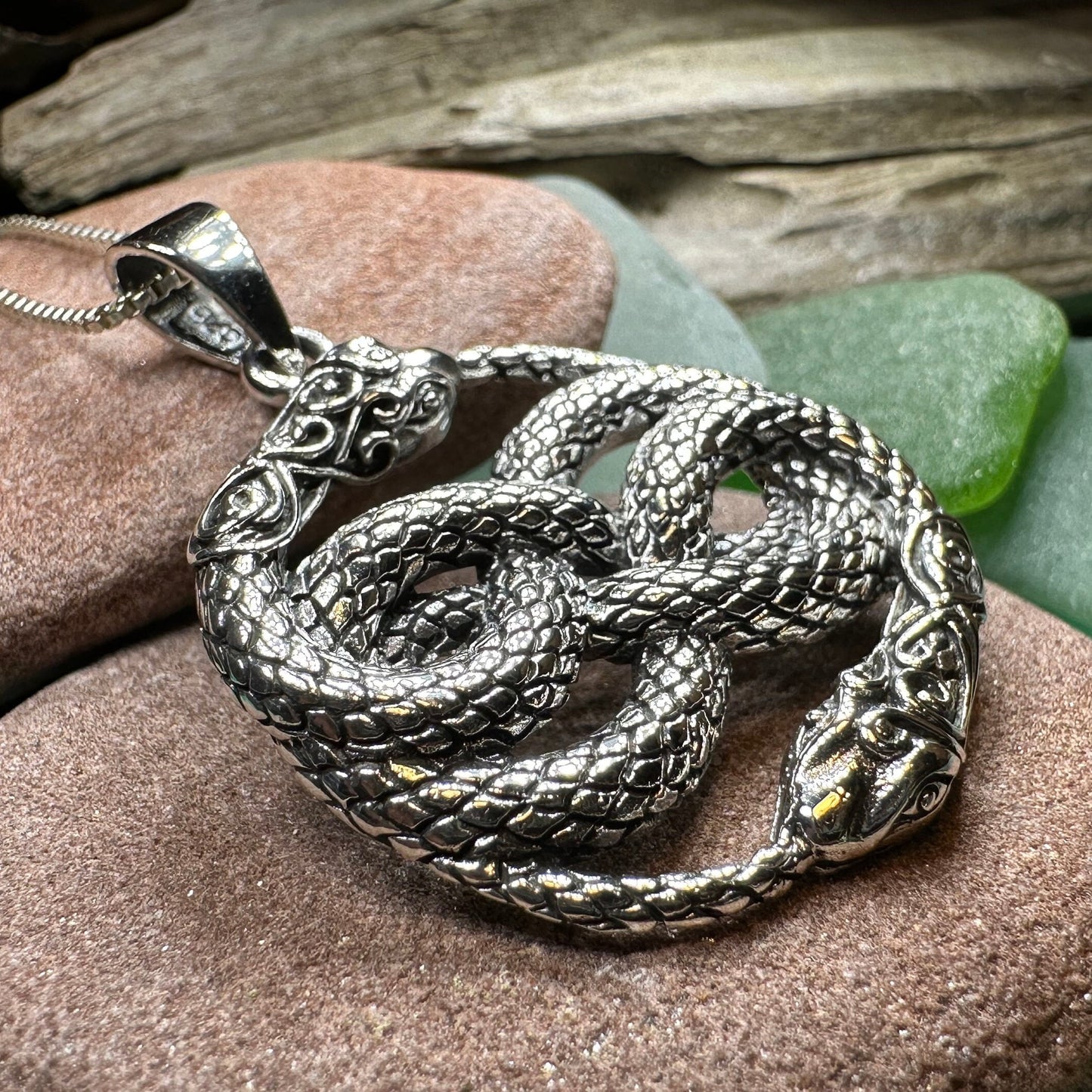 Celtic Knot Necklace, Celtic Jewelry, Snake Jewelry, Ireland Gift, Scotland Jewelry, Mom Gift, Irish Jewelry, Norse Jewelry, Viking Jewelry