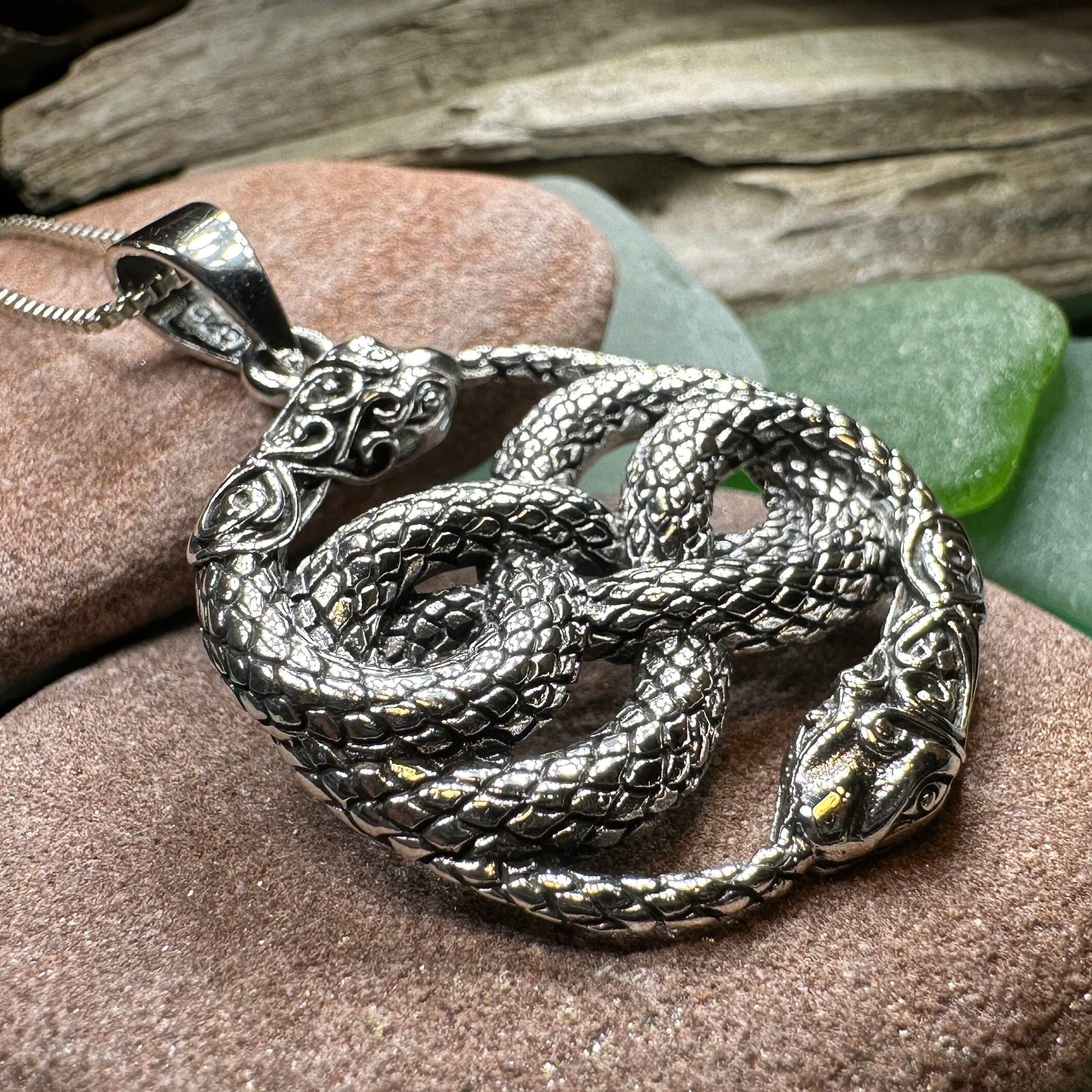 Celtic Knot Necklace, Celtic Jewelry, Snake Jewelry, Ireland Gift, Scotland Jewelry, Mom Gift, Irish Jewelry, Norse Jewelry, Viking Jewelry