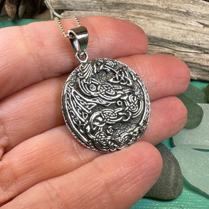 Dragon Necklace, Celtic Jewelry, Irish Jewelry, Celtic Knot Necklace, Wiccan Jewelry, Celtic Dragon Pendant, Pagan Jewelry, Gothic Jewerly