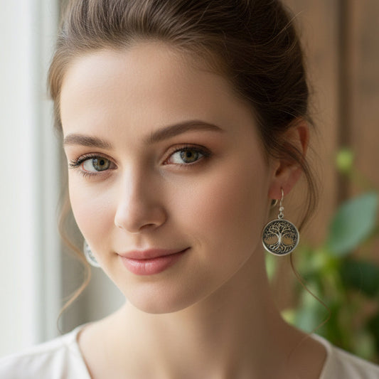 Tree of Life Earrings, Celtic Jewelry, Irish Jewelry, Norse Jewelry, Yoga Jewelry, Anniversary Gift, Tree Jewelry, Graduation Gift, Mom Gift