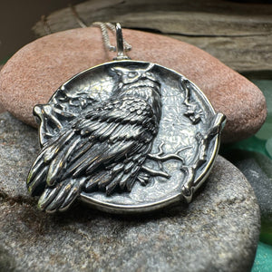 Owl Necklace, Full Moon Pendant, Nature Jewelry, Bird Necklace, Bird Lover Gift, Owl Gift, Woodland Jewelry, Irish Jewelry, Mom Gift