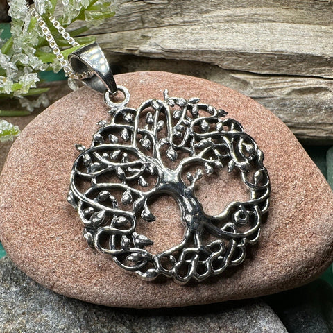 Load image into Gallery viewer, Tree of Life Necklace, Celtic Jewelry, Irish Pendant, Tree Jewelry, Mom Gift, Anniversary Gift, Sterling Silver, Graduation Gift, Wife Gift
