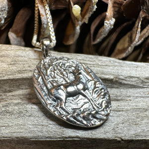 Stag Necklace, Scotland Jewelry, Scottish Stag, Hunter Gift, Nature Jewelry, Pagan Jewelry, Hunting, Wildlife, Deer Hunter, Wiccan Jewelry
