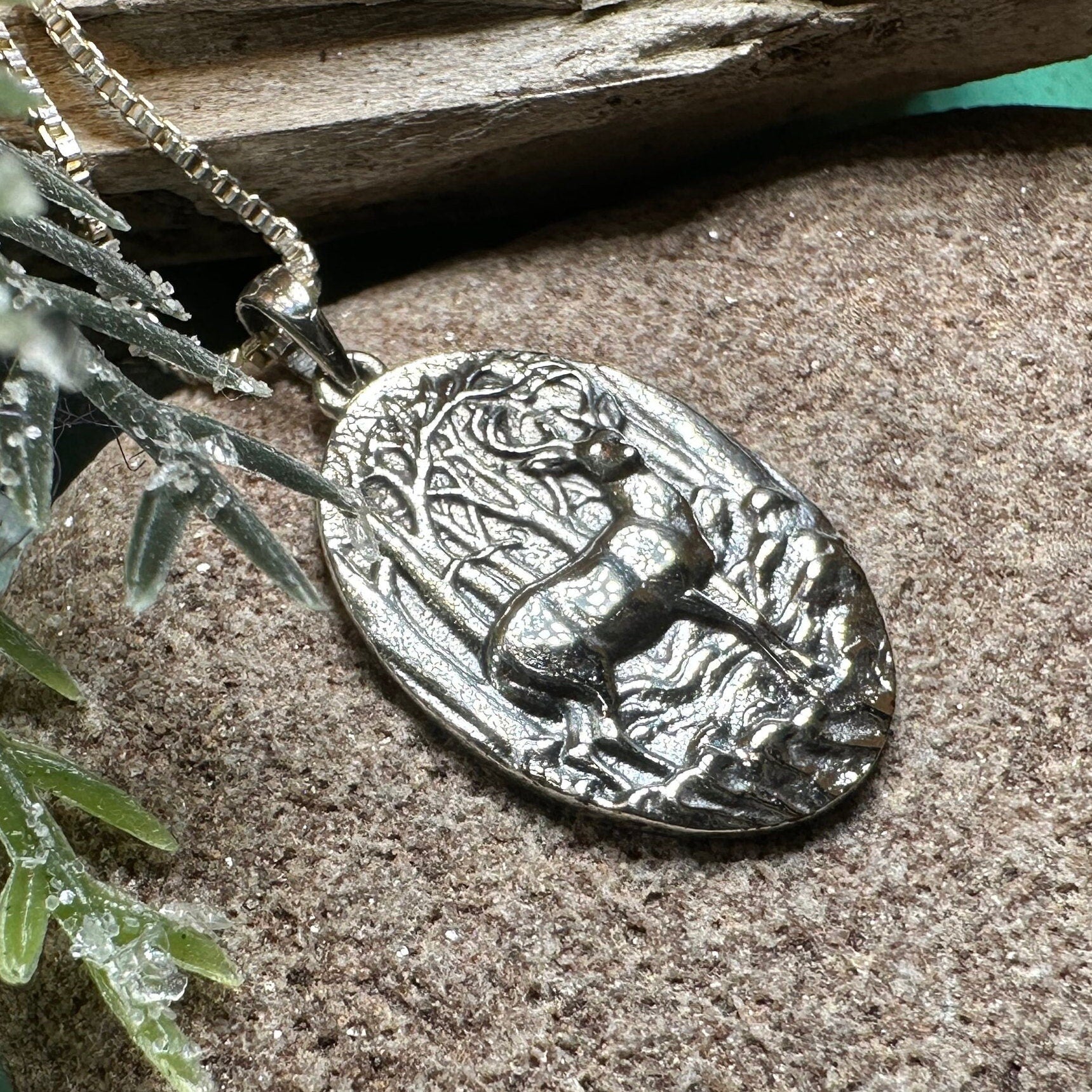 Stag Necklace, Scotland Jewelry, Scottish Stag, Hunter Gift, Nature Jewelry, Pagan Jewelry, Hunting, Wildlife, Deer Hunter, Wiccan Jewelry