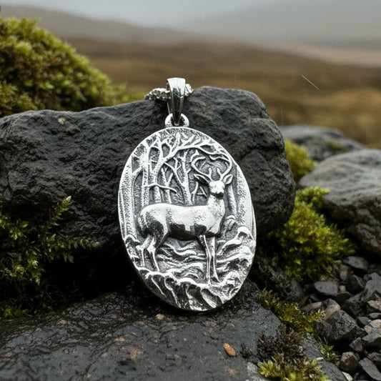 Forest Deep Stag Necklace — view 9