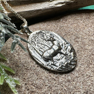 Stag Necklace, Scotland Jewelry, Scottish Stag, Hunter Gift, Nature Jewelry, Pagan Jewelry, Hunting, Wildlife, Deer Hunter, Wiccan Jewelry