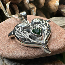 Load image into Gallery viewer, Dolphin Necklace, Celtic Jewelry, Irish Pendant, Ocean Lover Jewelry, Beach Jewelry, Fish Necklace, Nautical Jewelry, Sea Jewelry, Mom Gift
