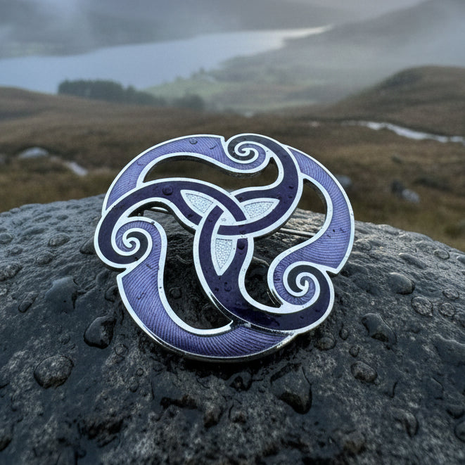 Celtic Spiral Brooch, Celtic Jewelry, Irish Jewelry, Scotland Jewelry, Anniversary Gift, Viking Brooch, Celtic Pin, Triskele Jewelry