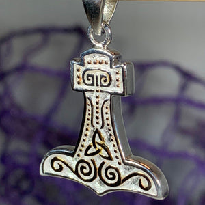 Thor's Hammer Necklace, Norse Necklace, Viking Jewelry, Celtic Knot Jewelry, Celtic Jewelry, Mjöllnir Pendant, Anniversary Gift, Dad Gift