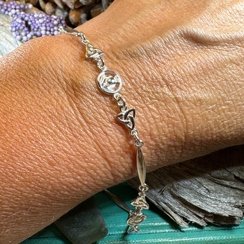 Load image into Gallery viewer, Thistle Bracelet, Outlander Jewelry, Celtic Jewelry, Scotland Gift, Nature Jewelry, Scottish Bracelet, Mom Gift, Girlfriend Gift, Wife Gift
