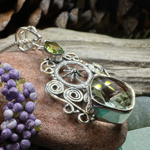 Compass Necklace, True North Pendant, Celtic Jewelry, Scotland Jewelry, Celtic Knot Pendant, Irish Jewelry, Traveller Gift, North Star Gift