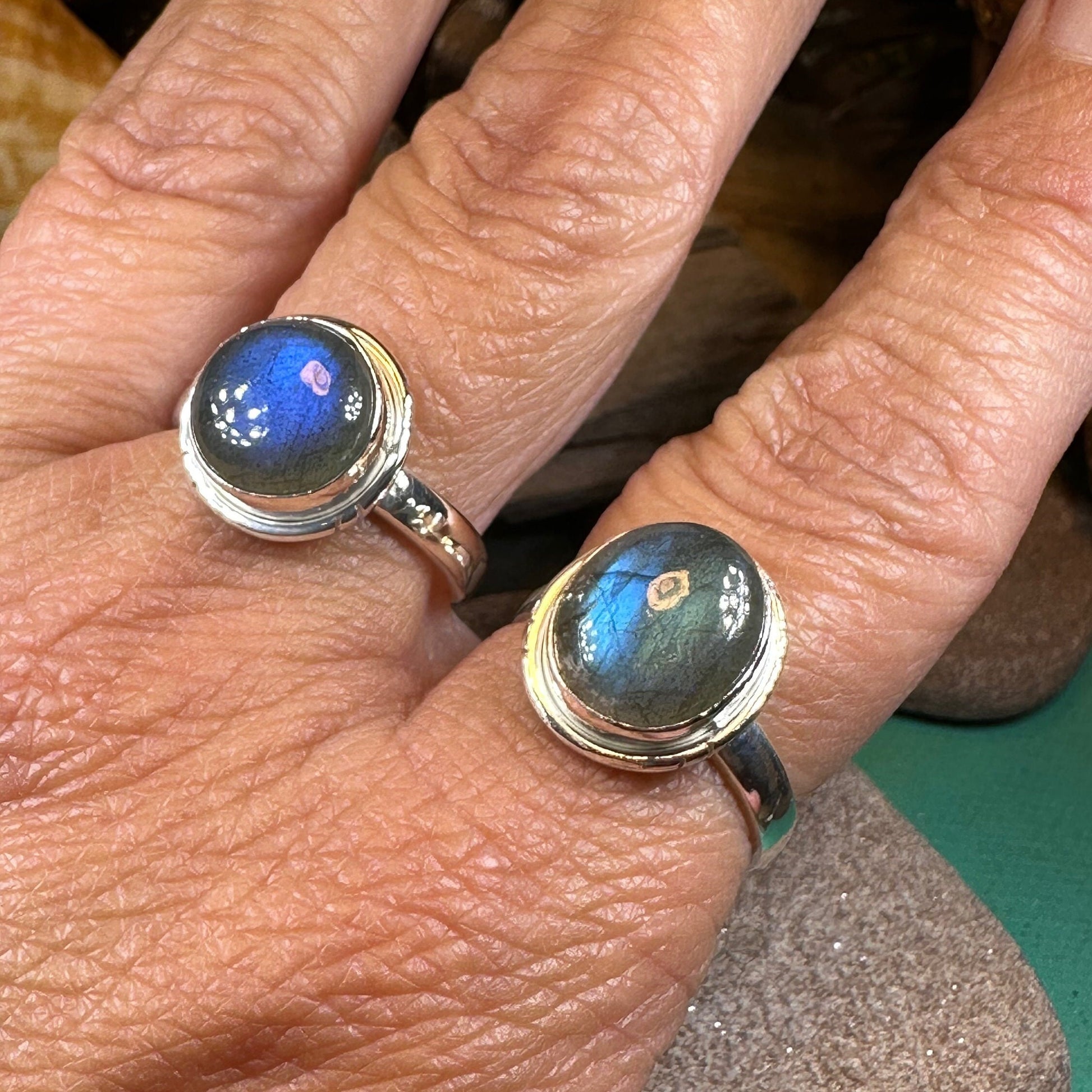Celtic Mystic Ring, Labradorite Jewelry, Boho Statement Ring, Celestial Jewelry, Celtic Jewelry, Anniversary Gift, Wiccan Jewelry, Wife Gift
