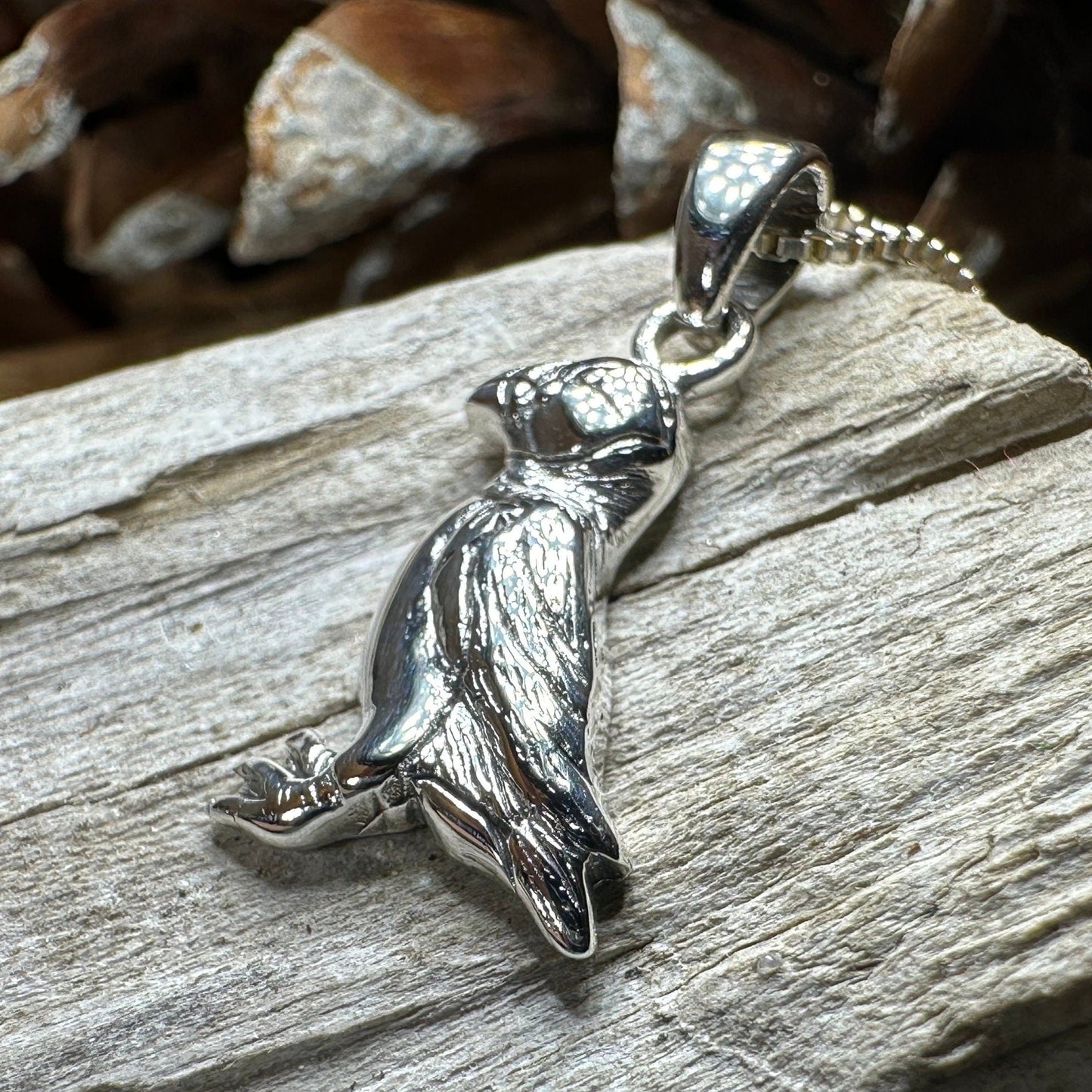 Puffin Necklace, Scotland Jewelry, Sea Bird Jewelry, Celtic Jewelry, Bird Jewelry, Girlfriend Gift, Anniversary Gift, Sea Parrot Gift