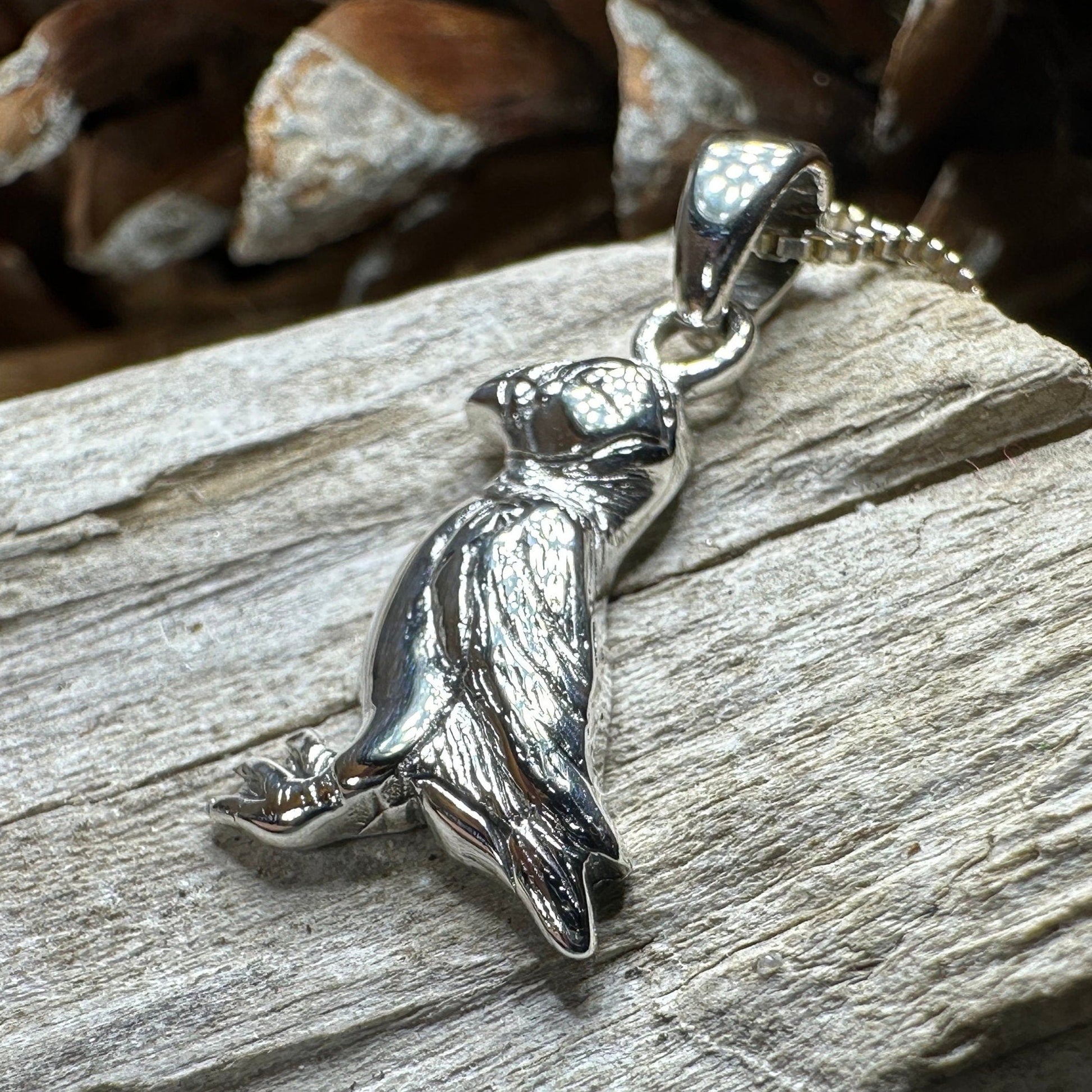 Puffin Necklace, Scotland Jewelry, Sea Bird Jewelry, Celtic Jewelry, Bird Jewelry, Girlfriend Gift, Anniversary Gift, Sea Parrot Gift